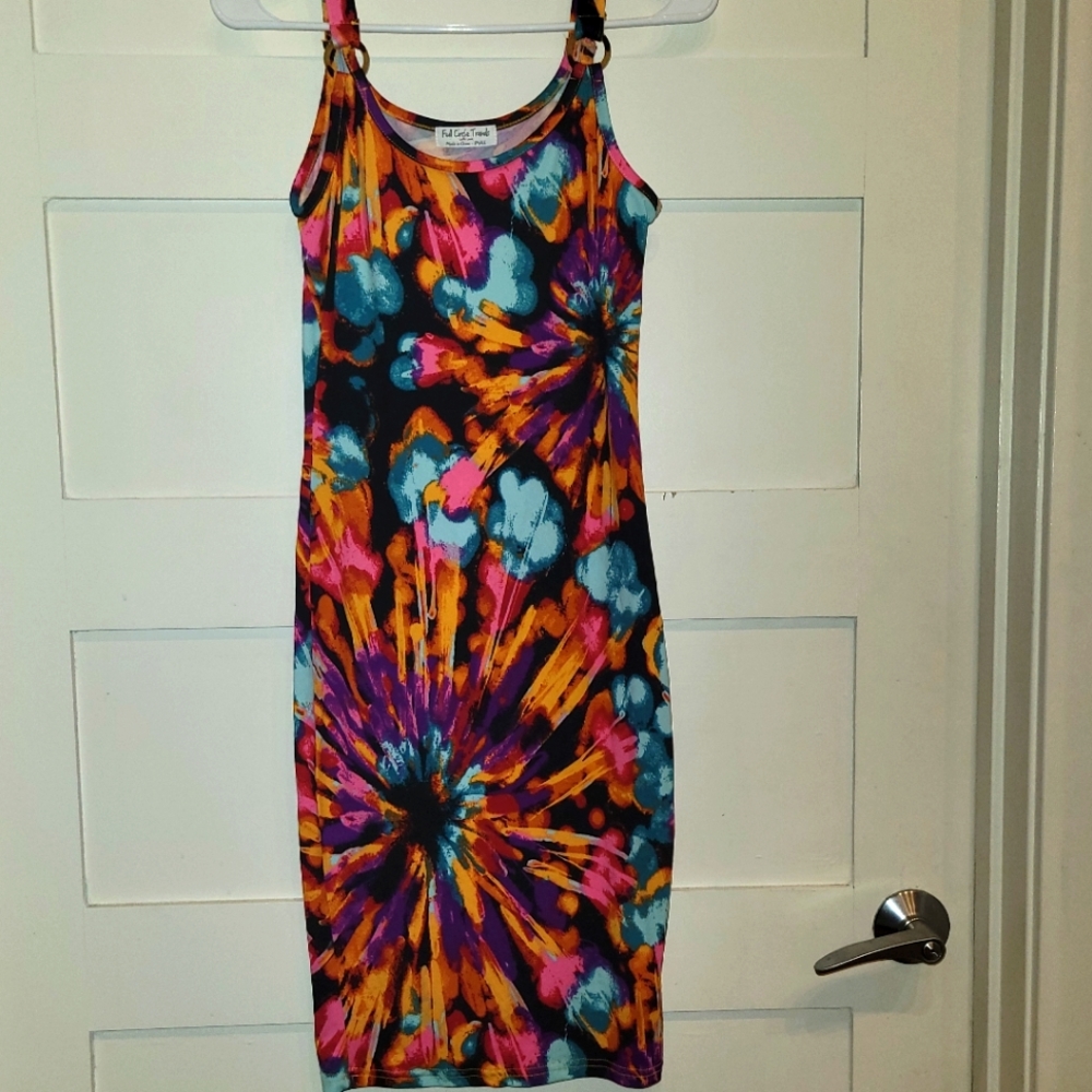 Full circle midi summer dress small